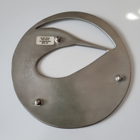 Vintage Ken Kantro Design Pewter Trivet Loon Bird - Picture 6 of 14